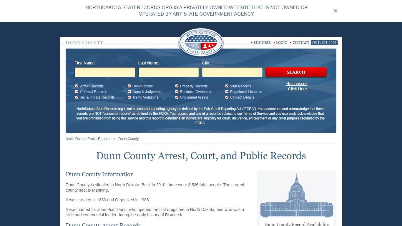 Dunn County Arrest, Court, and Public Records